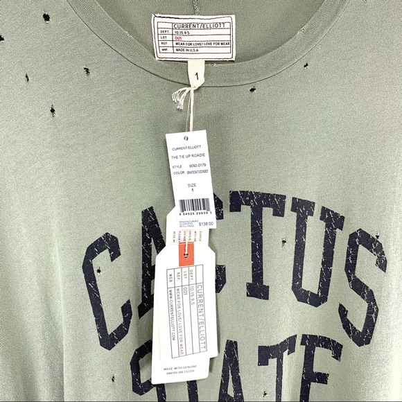 Current/Elliot "The Tie-Up Roadie Tee" Cactus - Picture 3 of 7